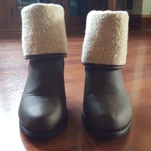 Charming Charlie faux fur ankle boots